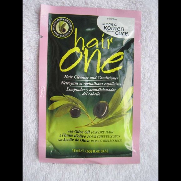 Hair One Cleanser & Conditioner 18 ml Sample Packet Olive Oil Dry Hair Shampoo - Picture 1 of 5